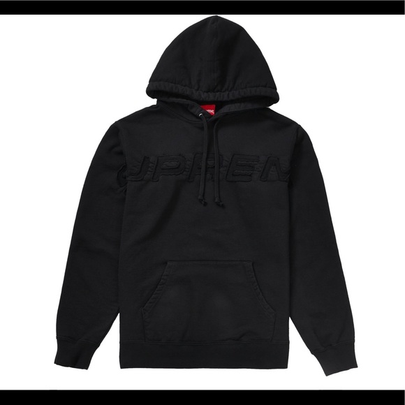 supreme set in logo hooded sweatshirt
